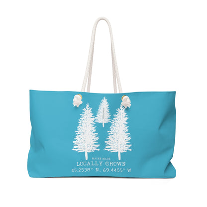 MAINE MADE LOCALLY GROWN WEEKENDER BAG IN BLUE