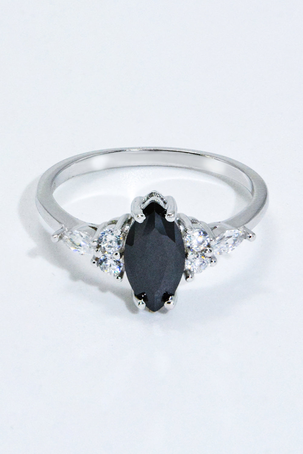 Black Agate 925 Sterling Silver Ring