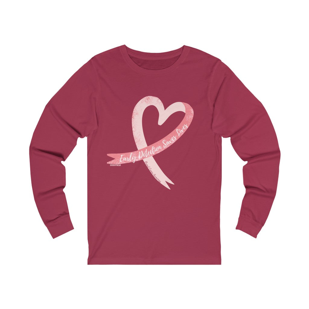 LONG SLEEVE PINK RIBBON TEE