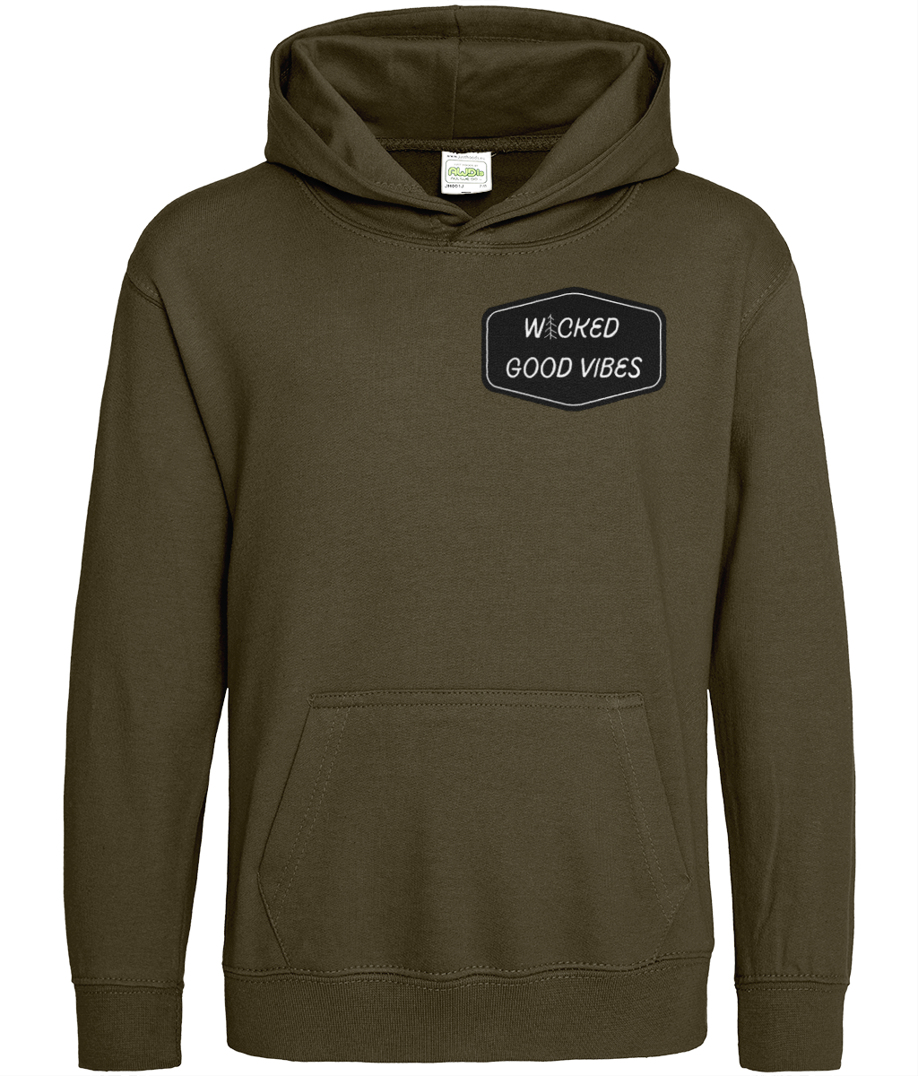 WICKED GOOD VIBES Front and Back Kids Hoodie