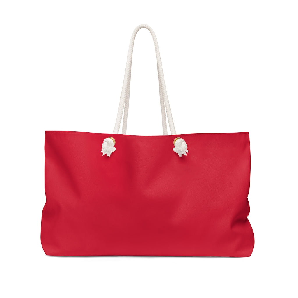 MAINE MADE LOCALLY GROWN WEEKENDER BAG IN RED