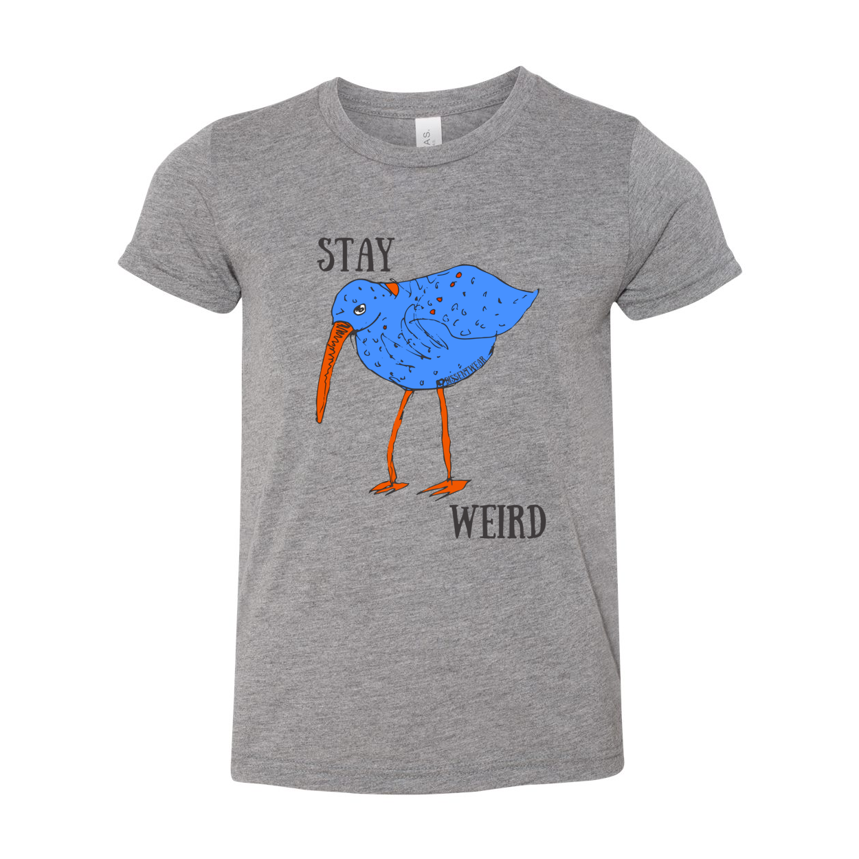 Stay Weird Bird Youth Triblend Tee- MULTIPLE COLOR OPTIONS