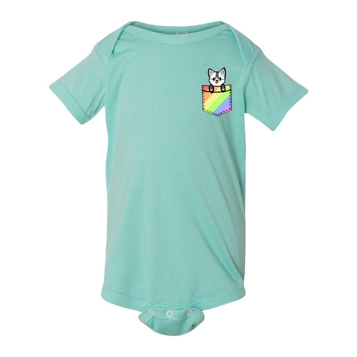 POCKET HUSKY GENDER NEUTRAL INFANT ONESIE