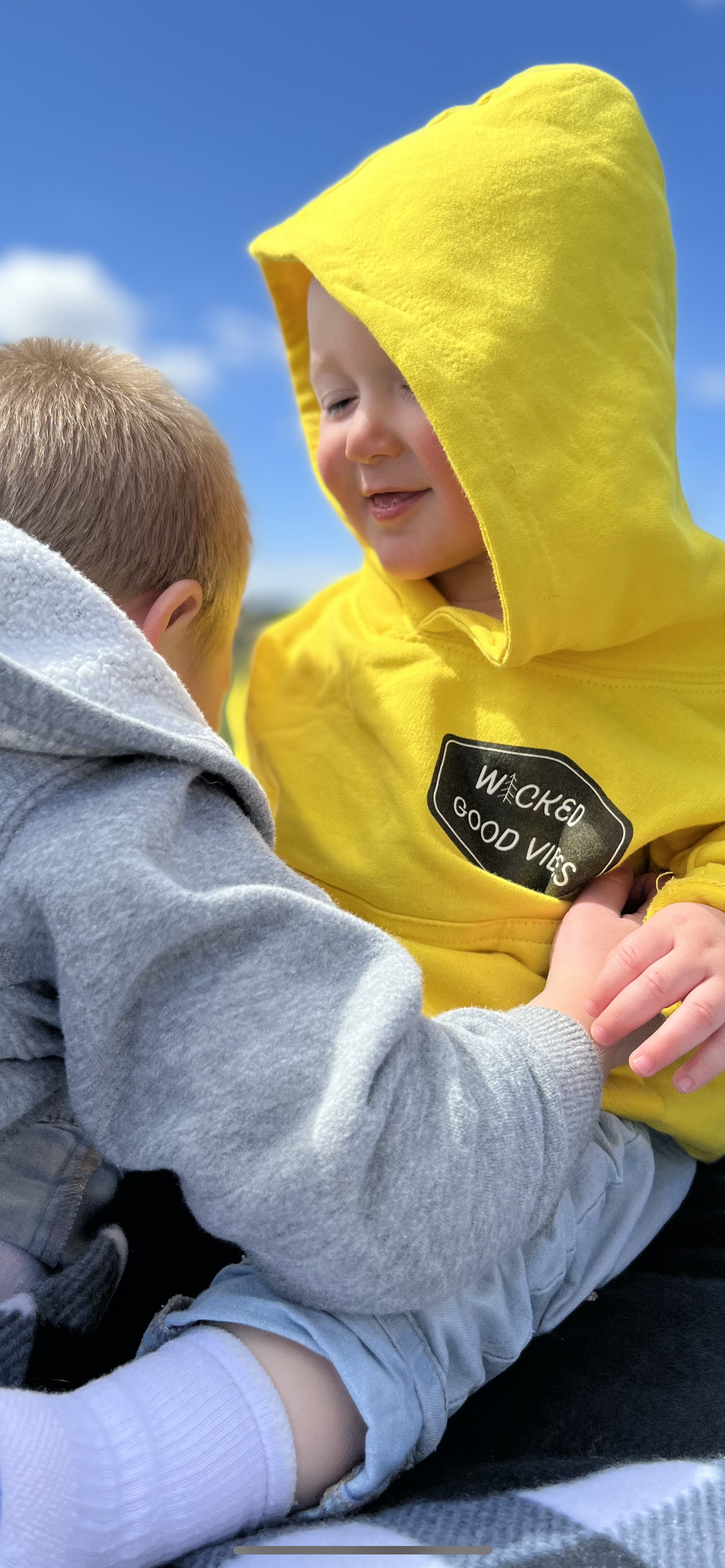 WICKED GOOD VIBES Front and Back Kids Hoodie