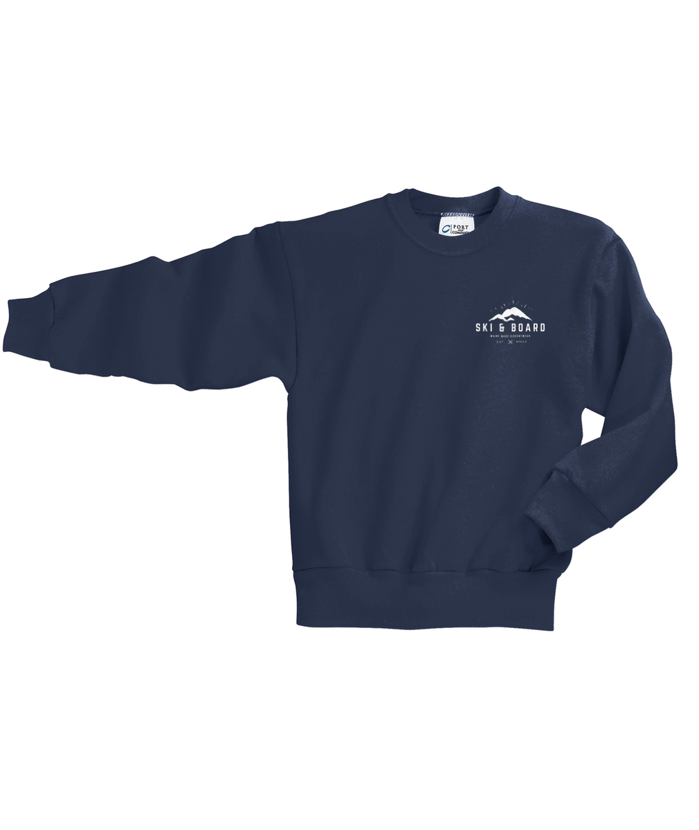 SKI AND BOARD Youth Embroidered Crewneck Sweatshirt