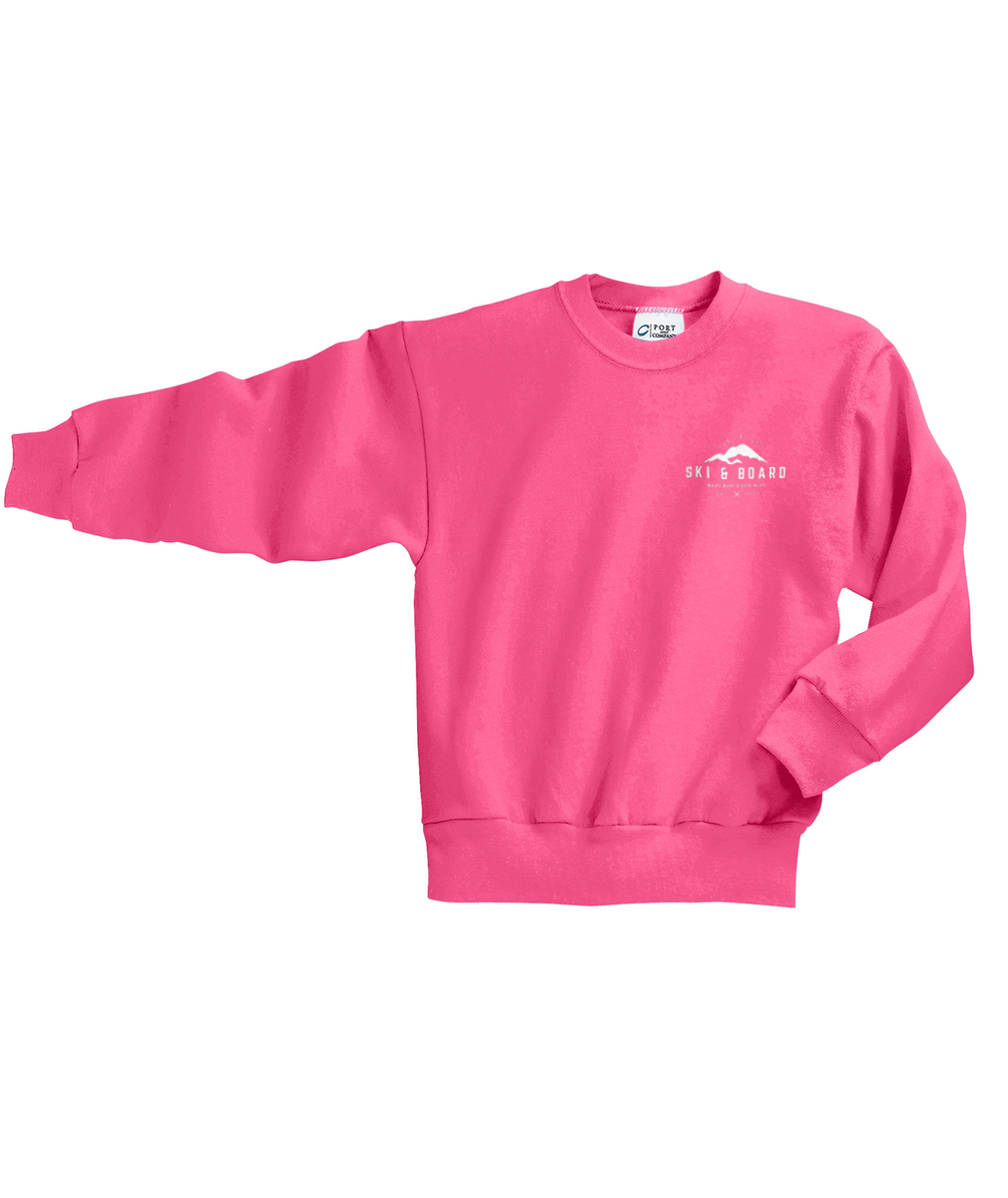 SKI AND BOARD Youth Embroidered Crewneck Sweatshirt