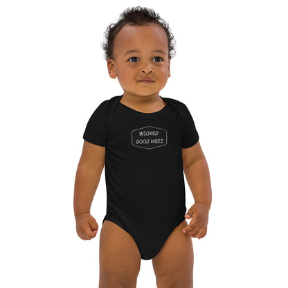 WICKED GOOD VIBES Organic cotton baby bodysuit