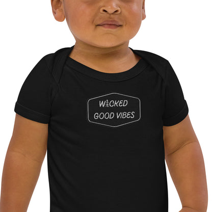 WICKED GOOD VIBES Organic cotton baby bodysuit