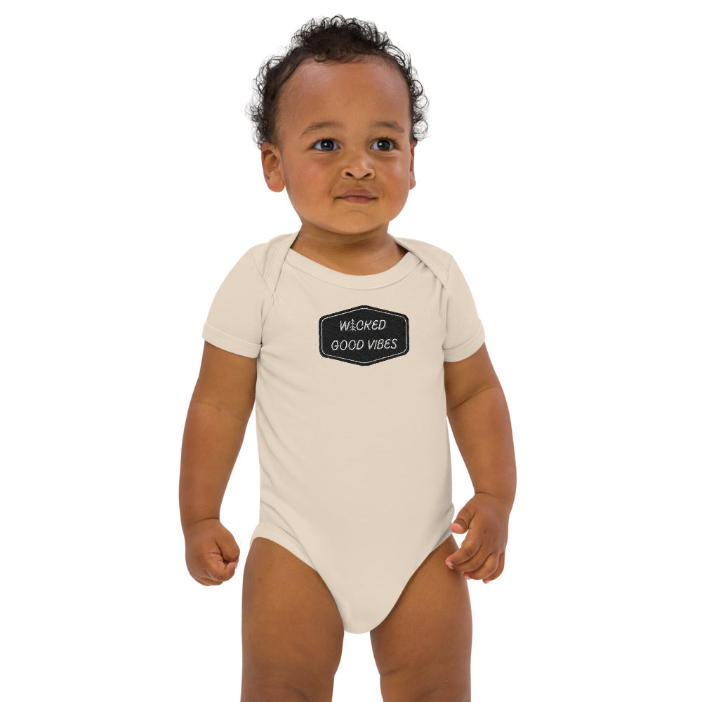 WICKED GOOD VIBES Organic cotton baby bodysuit