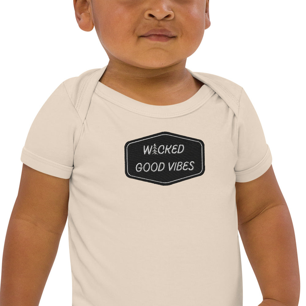 WICKED GOOD VIBES Organic cotton baby bodysuit