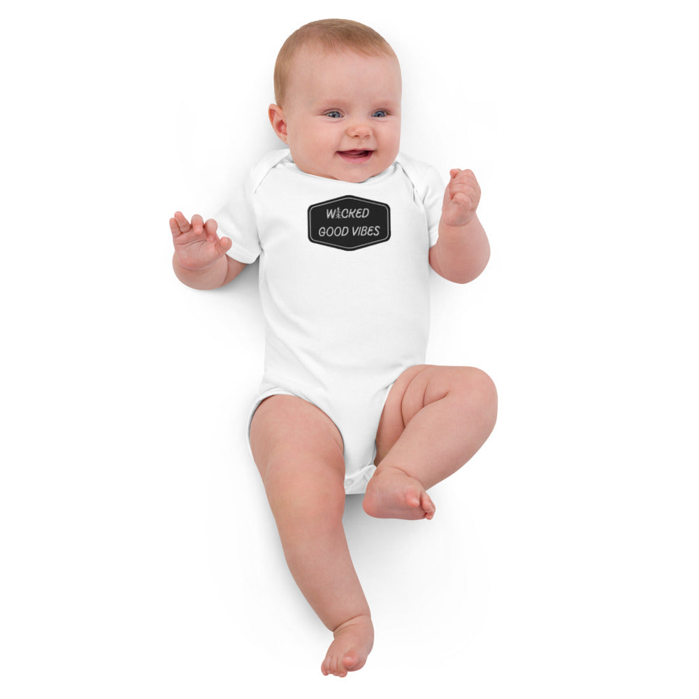 WICKED GOOD VIBES Organic cotton baby bodysuit