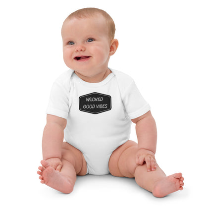 WICKED GOOD VIBES Organic cotton baby bodysuit