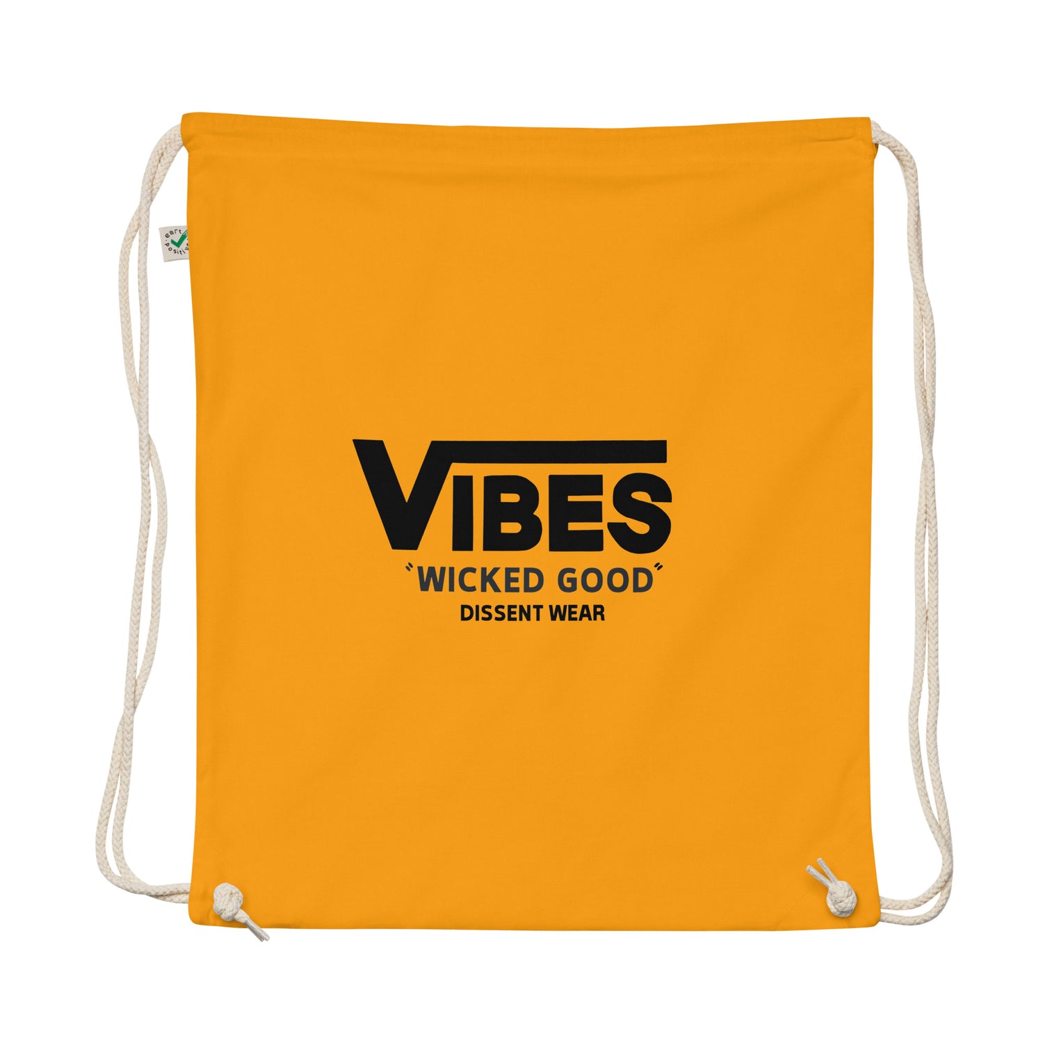 VIBES WICKED GOOD Organic cotton drawstring bag