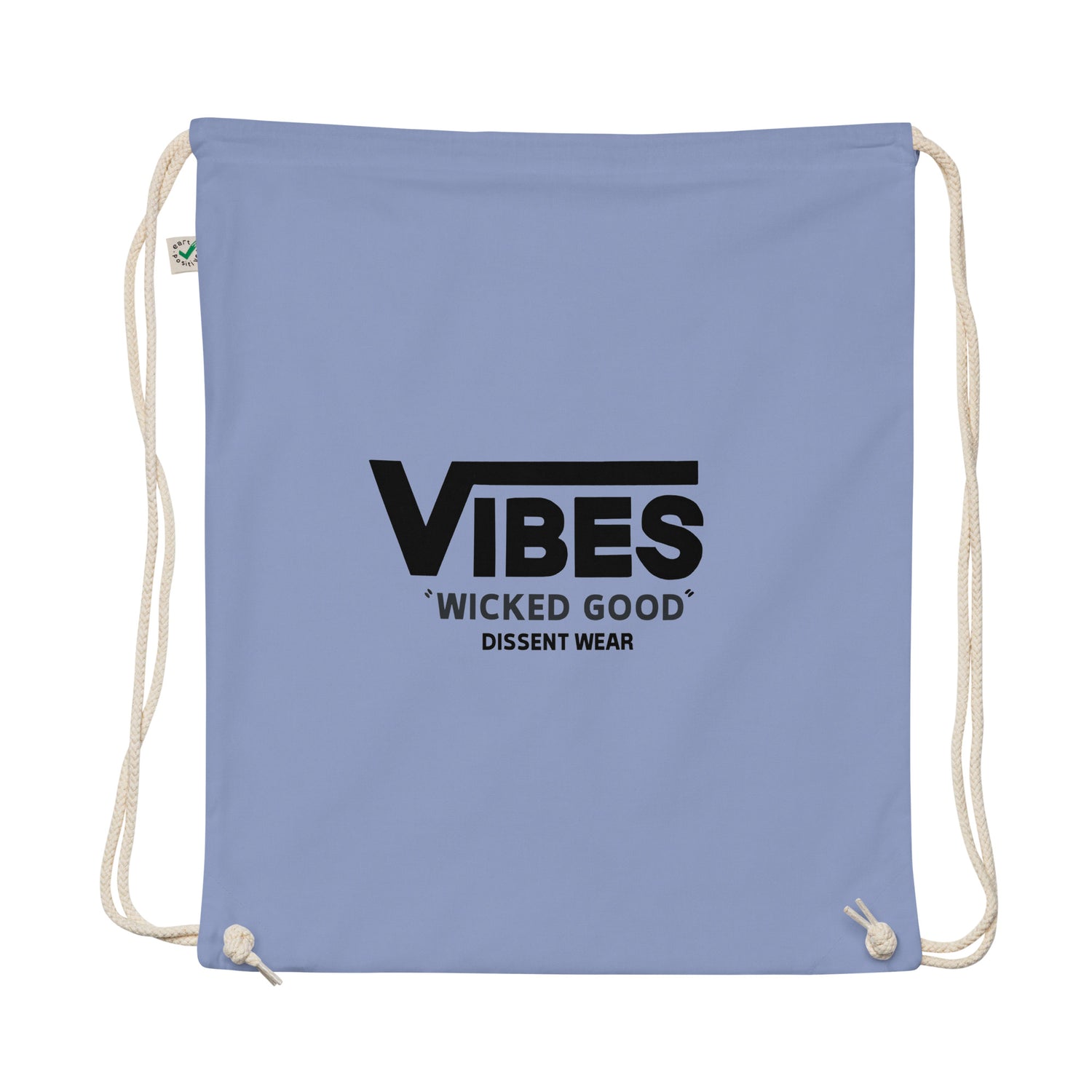 VIBES WICKED GOOD Organic cotton drawstring bag