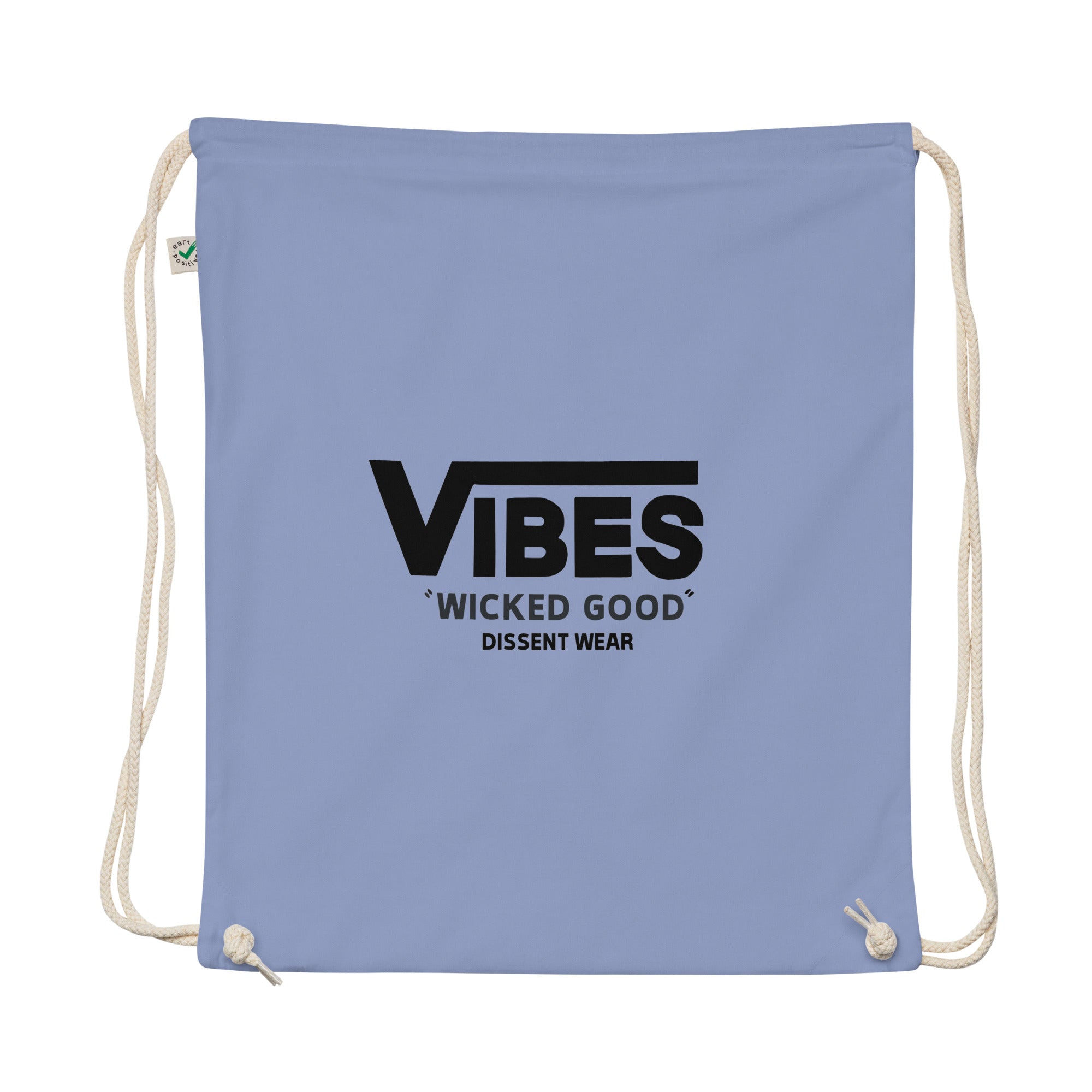 VIBES WICKED GOOD Organic cotton drawstring bag