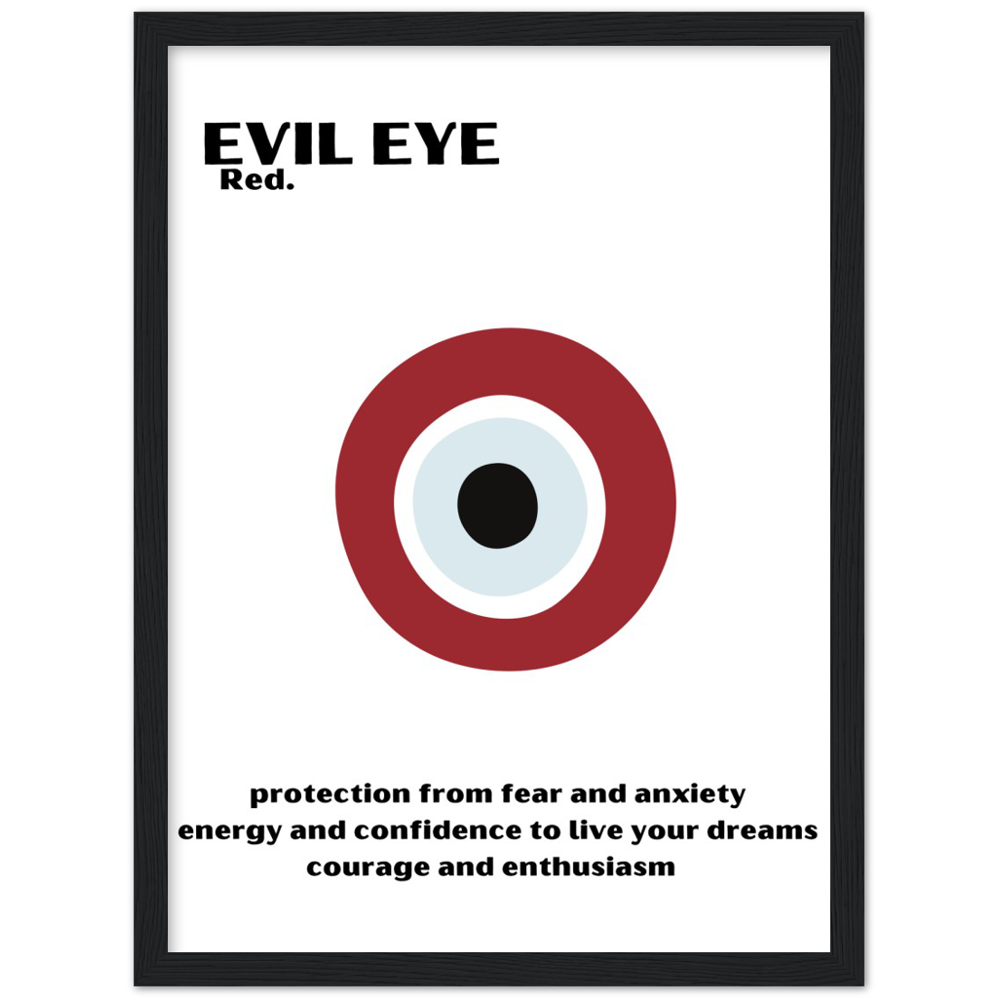 EVIL EYE PROTECTION WALL ART Premium Matte Paper Wooden Framed Print