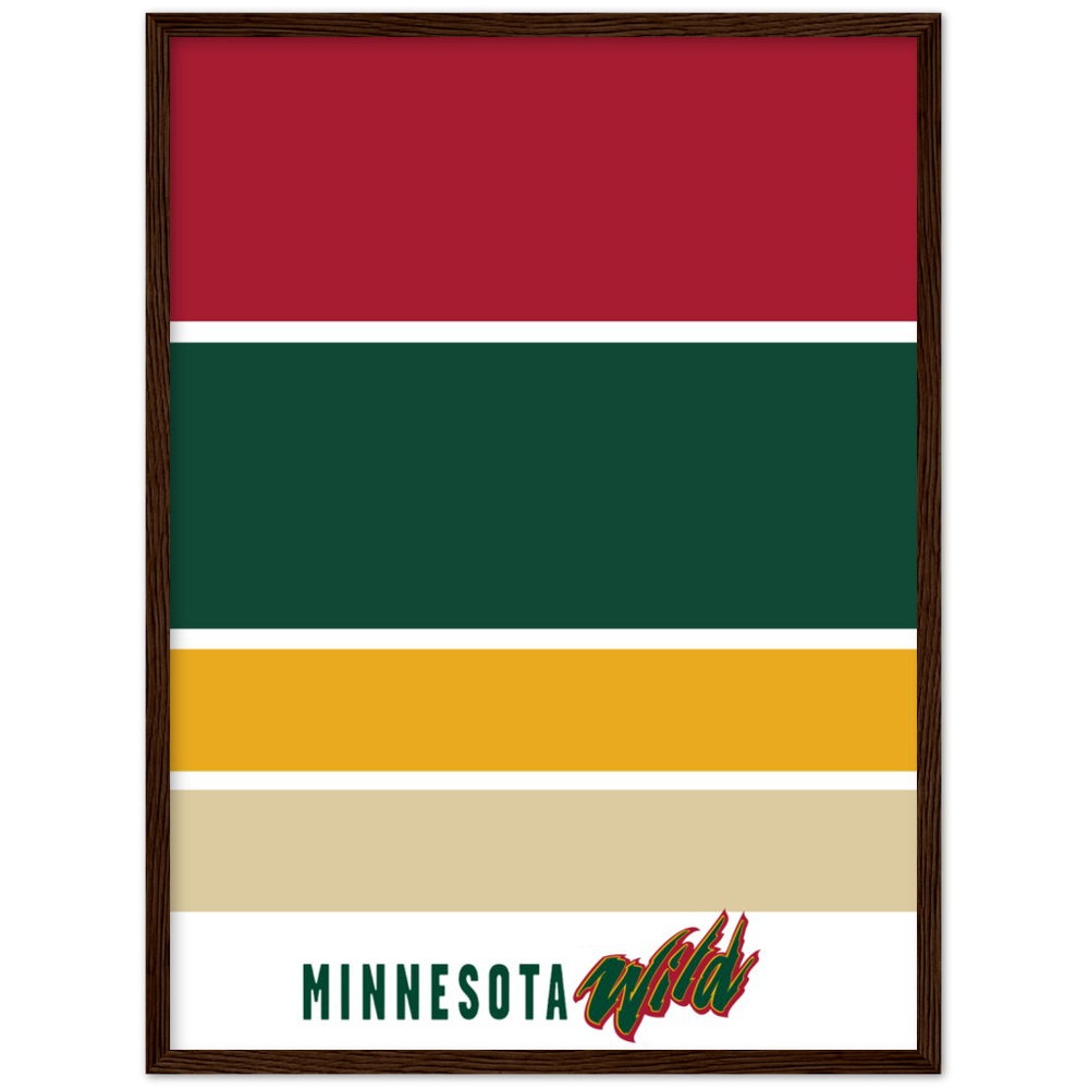 MINNESOTA WILD CUSTOM Premium Matte Paper Wooden Framed Poster