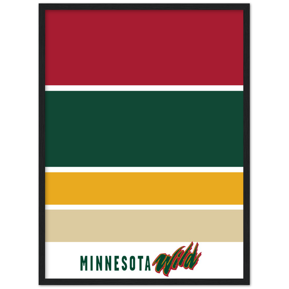 MINNESOTA WILD CUSTOM Premium Matte Paper Wooden Framed Poster