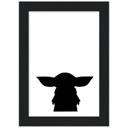 Baby Yoda Premium Matte Paper Wooden Framed Wall Print