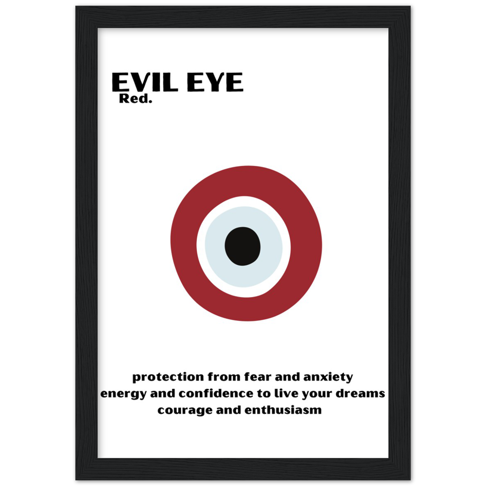 EVIL EYE PROTECTION WALL ART Premium Matte Paper Wooden Framed Print