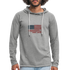 VINTAGE AMERICAN FLAG LIGHTWEIGHT TERRY HOODIE - heather gray