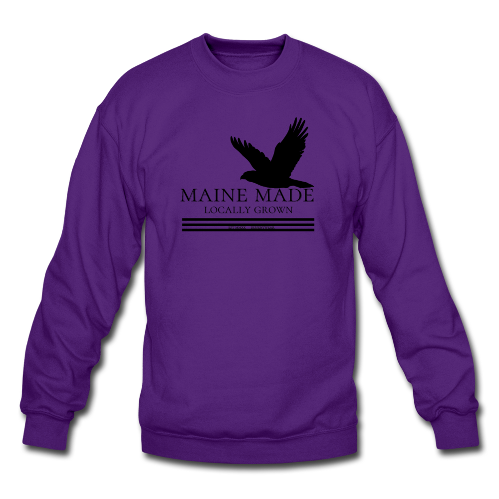 MAINE MADE EAGLE DW CREWNECK SWEATSHIRT - purple