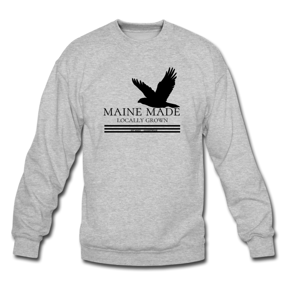 MAINE MADE EAGLE DW CREWNECK SWEATSHIRT - heather gray
