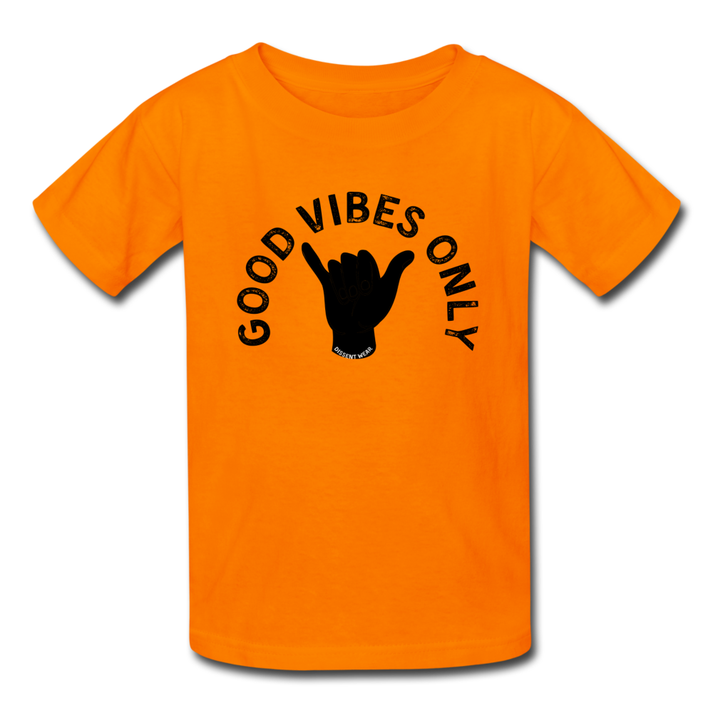 GOOD VIBES ONLY KIDS TEE - orange