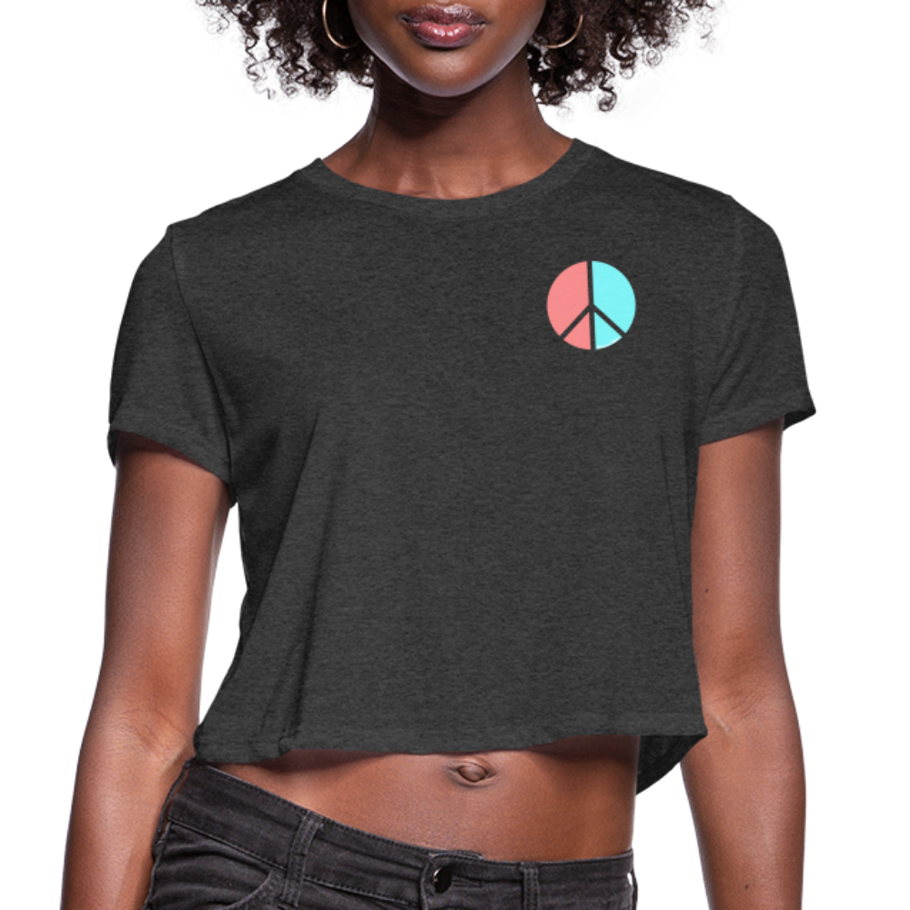 PEACE CROP TOP - deep heather