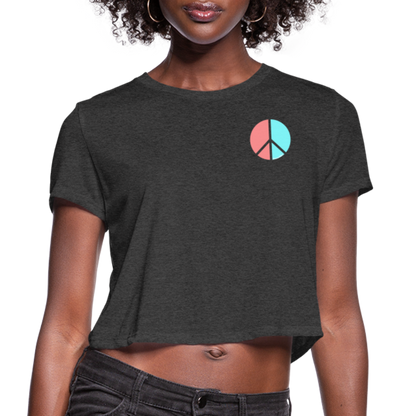 PEACE CROP TOP - deep heather