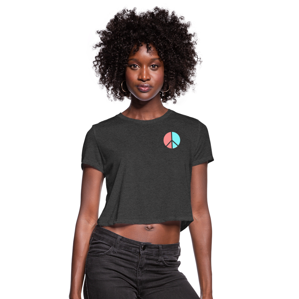 PEACE CROP TOP - deep heather