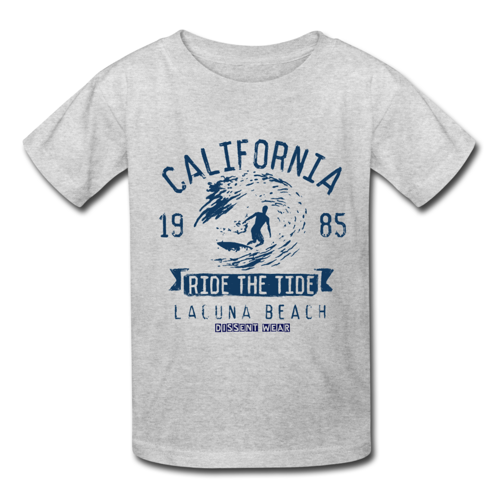 RIDE THE TIDE YOUTH TEE - heather gray