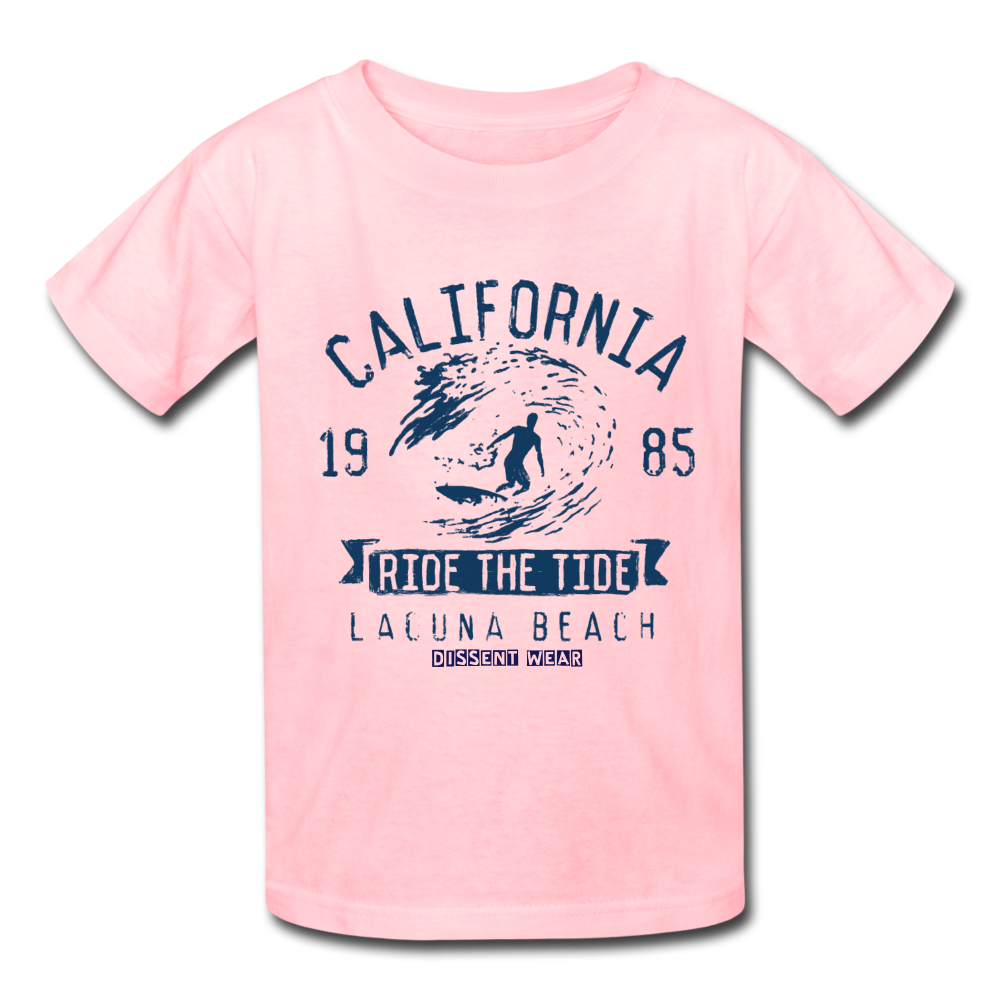 RIDE THE TIDE YOUTH TEE - pink