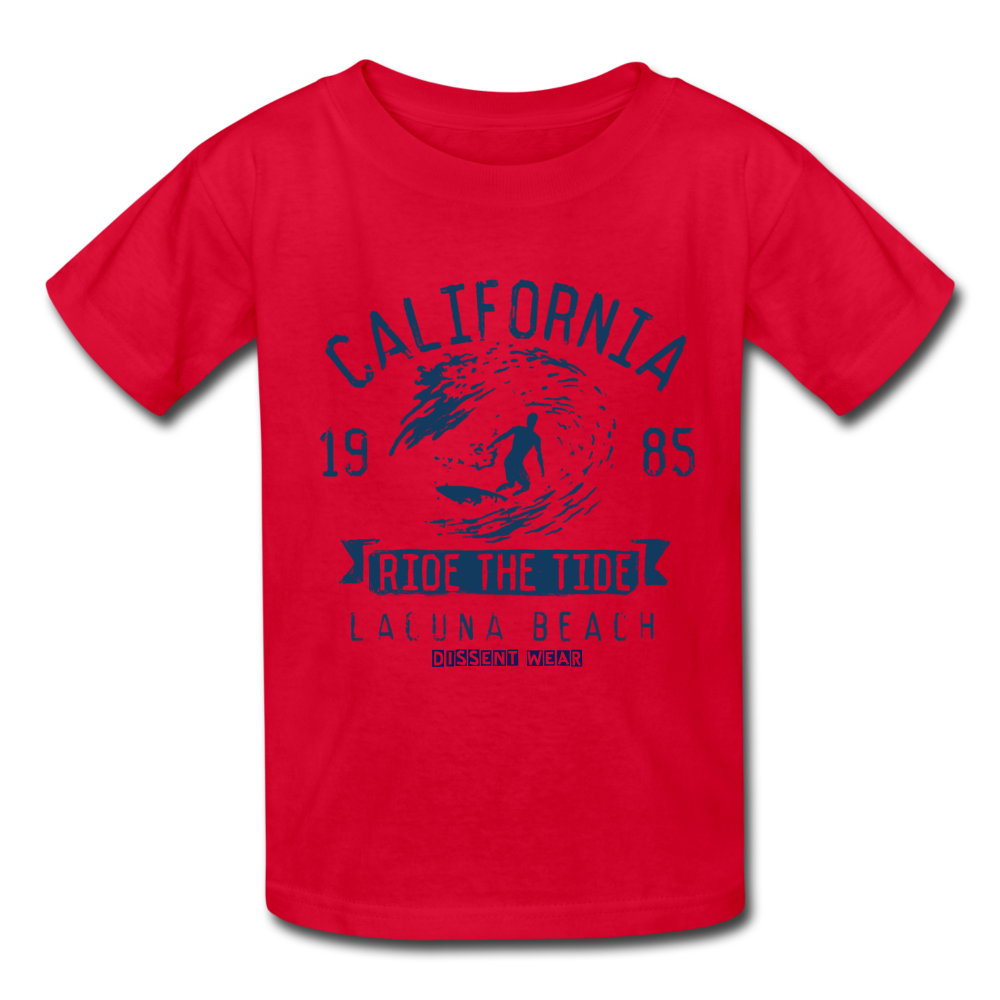 RIDE THE TIDE YOUTH TEE - red