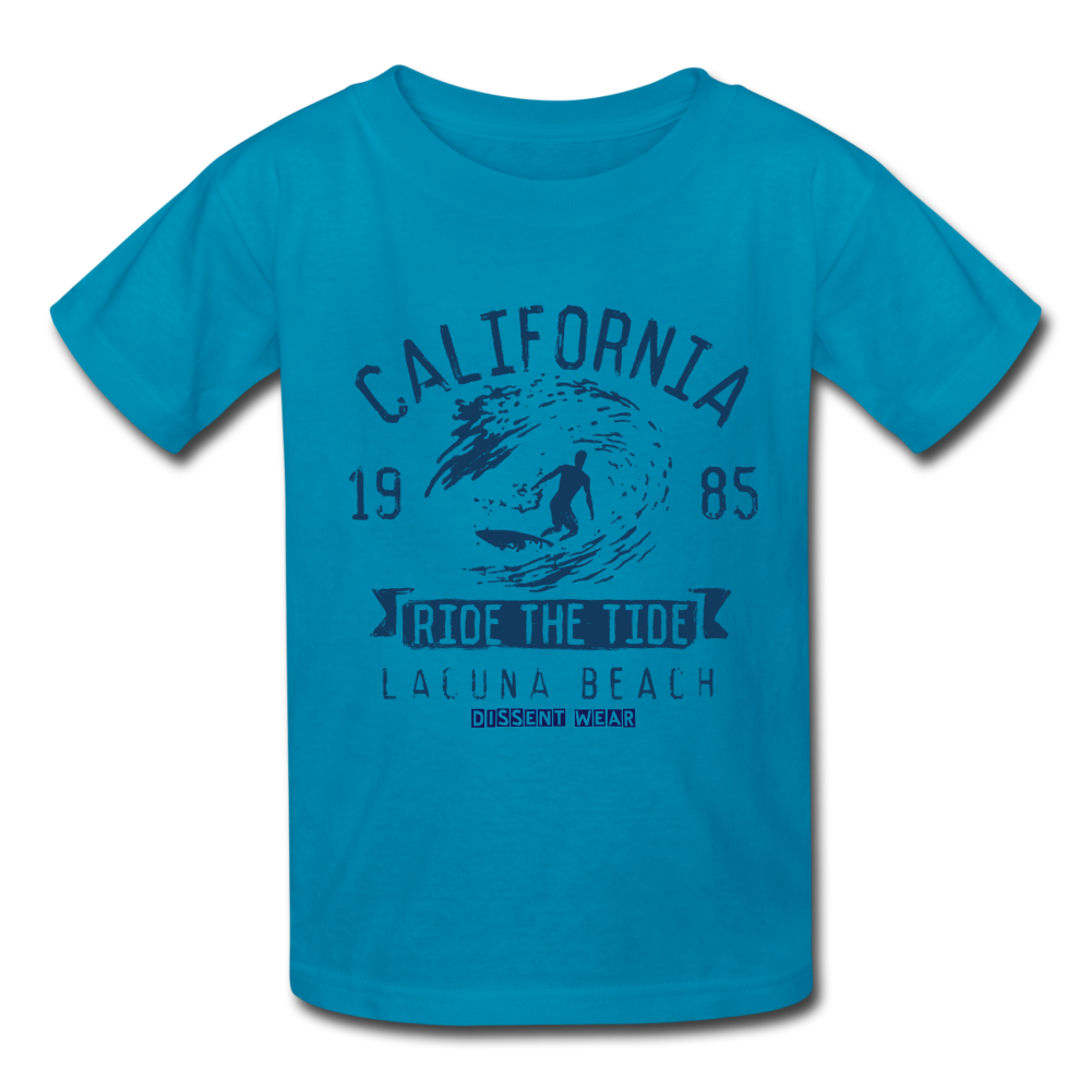 RIDE THE TIDE YOUTH TEE - turquoise