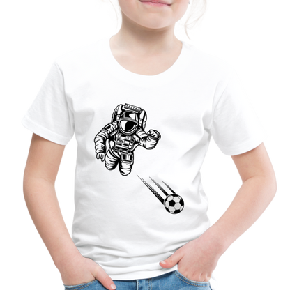 SPACE SOCCER TODDLER TEE - white