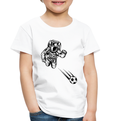 SPACE SOCCER TODDLER TEE - white