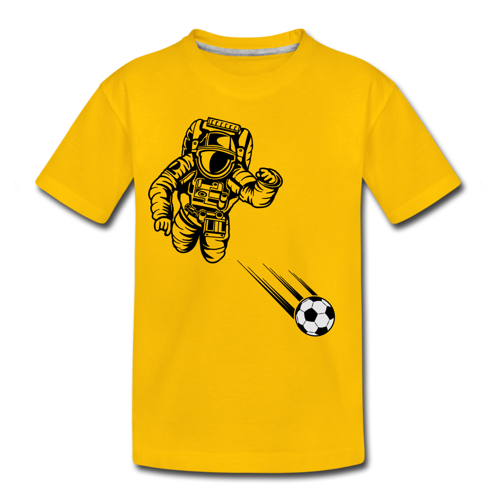 SPACE SOCCER TODDLER TEE - sun yellow