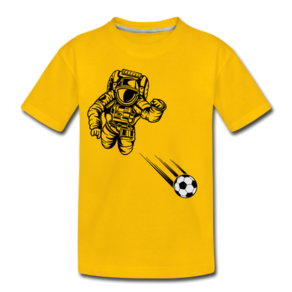 SPACE SOCCER TODDLER TEE - sun yellow