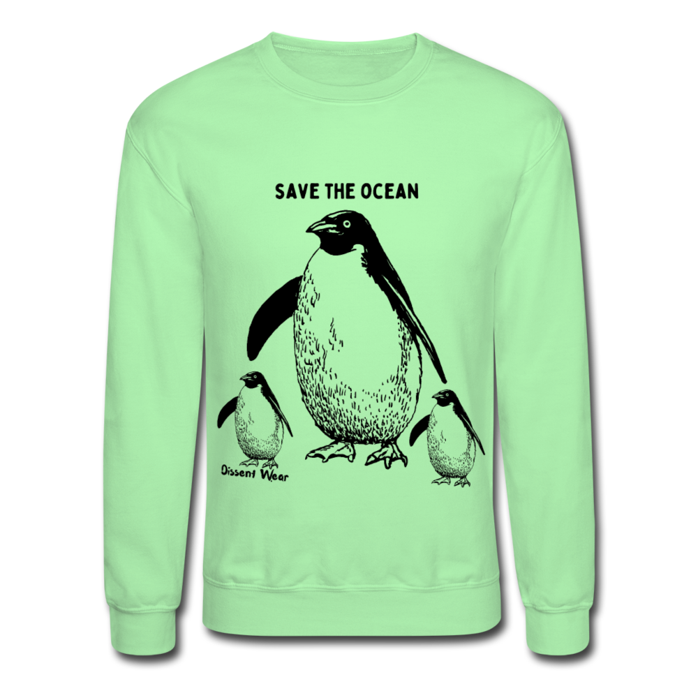 SAVE THE OCEAN Crewneck Sweatshirt - lime