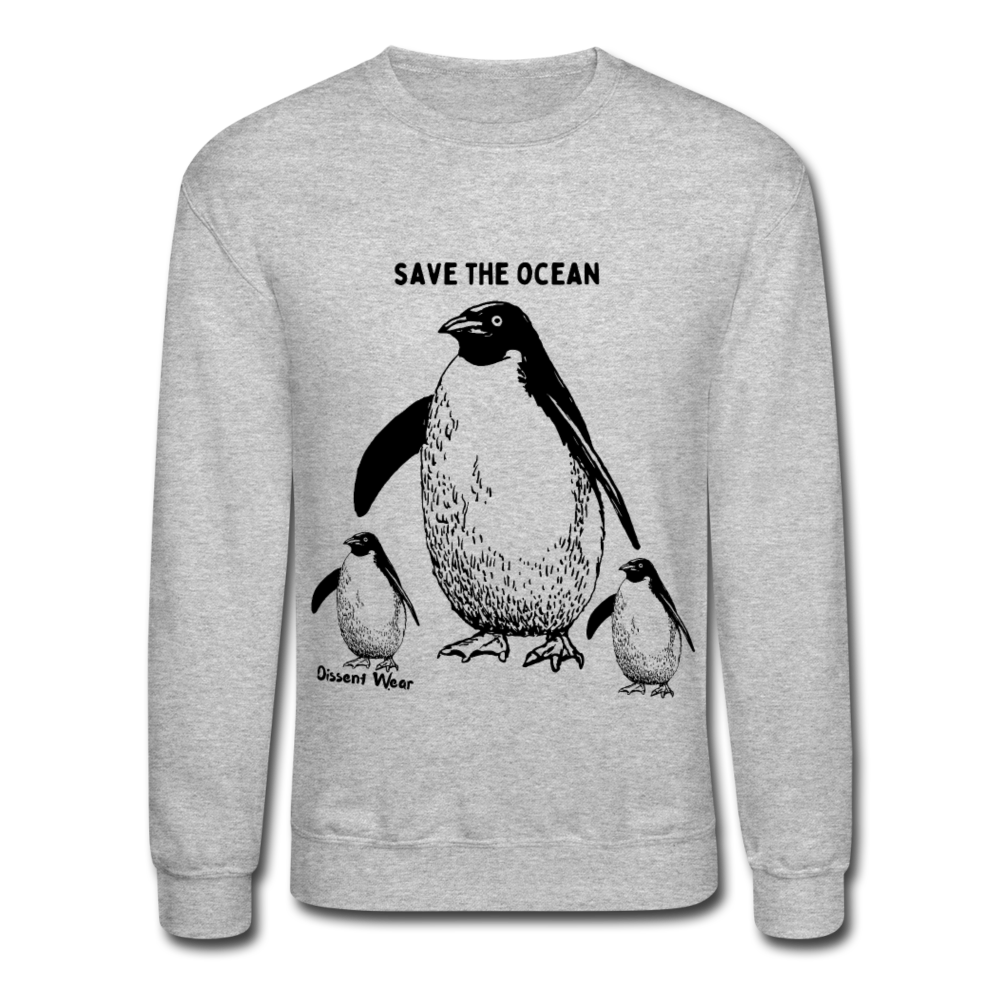 SAVE THE OCEAN Crewneck Sweatshirt - heather gray