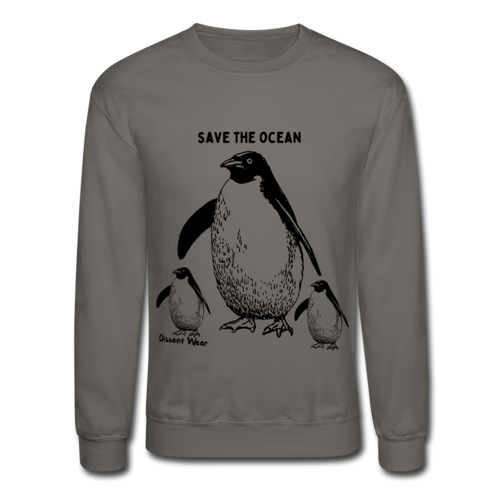 SAVE THE OCEAN Crewneck Sweatshirt - asphalt gray