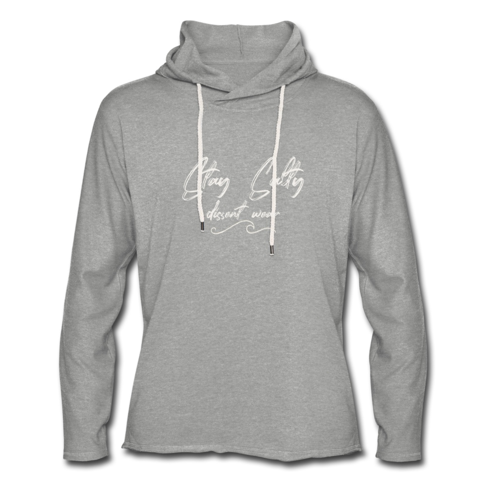 STAY SALTY Lightweight Terry Hoodie - heather gray