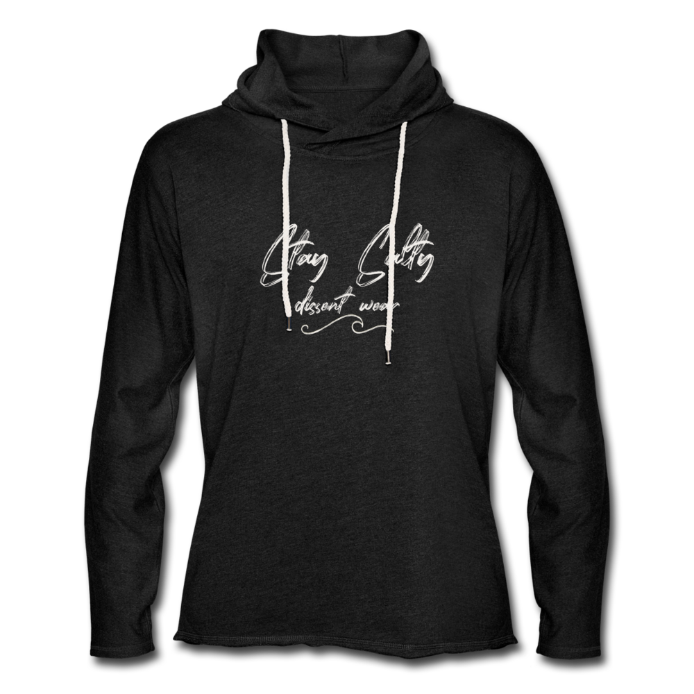 STAY SALTY Lightweight Terry Hoodie - charcoal gray