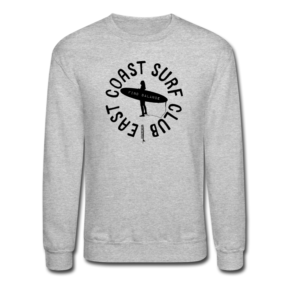 EAST COAST SURF CLUB Crewneck Sweatshirt - heather gray