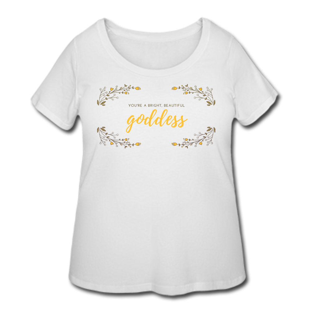 GODDESS Women’s Curvy T-Shirt - white