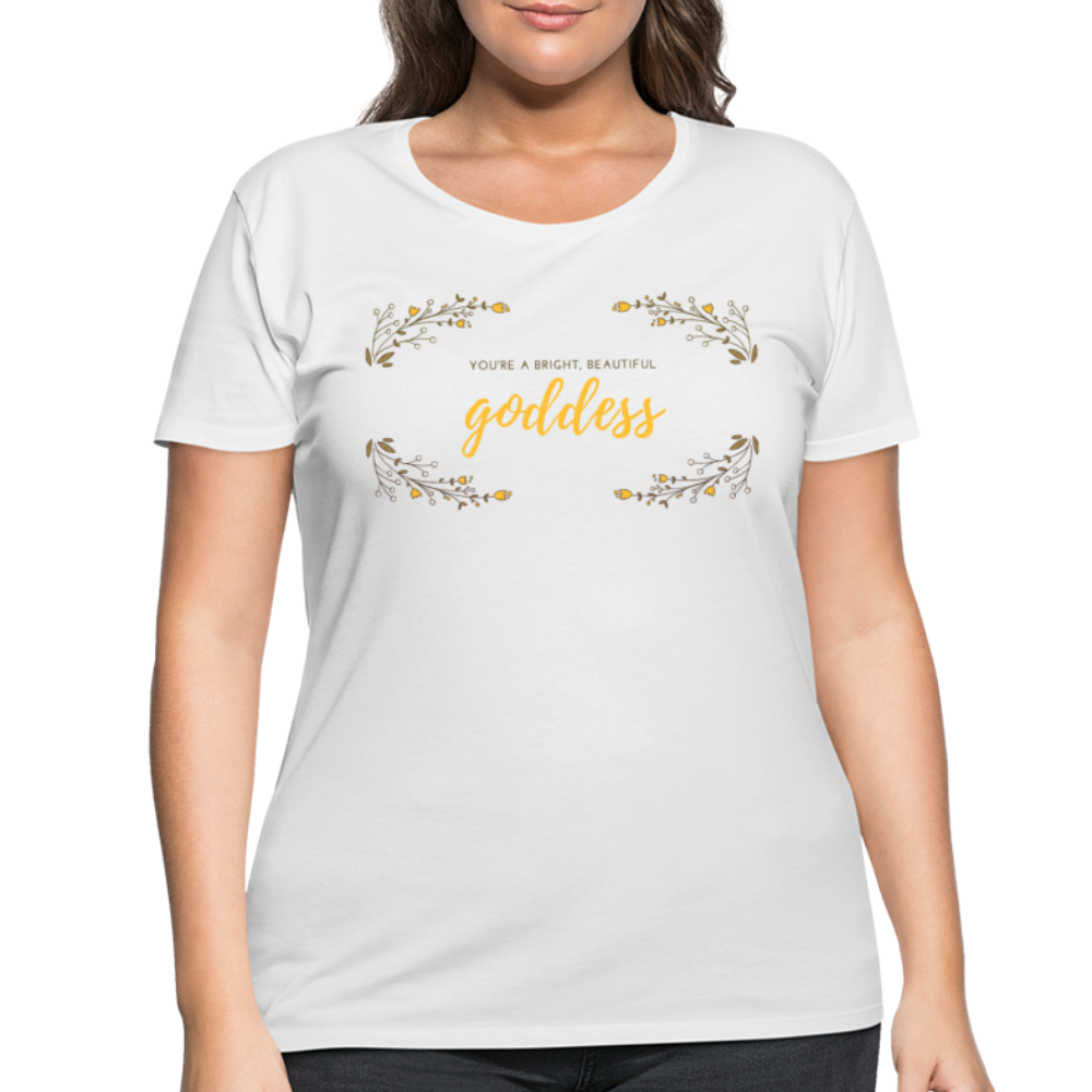 GODDESS Women’s Curvy T-Shirt - white