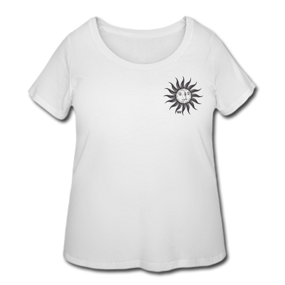 SUN&amp; MOON Women’s Curvy T-Shirt - white