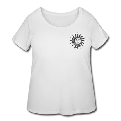 SUN&amp; MOON Women’s Curvy T-Shirt - white