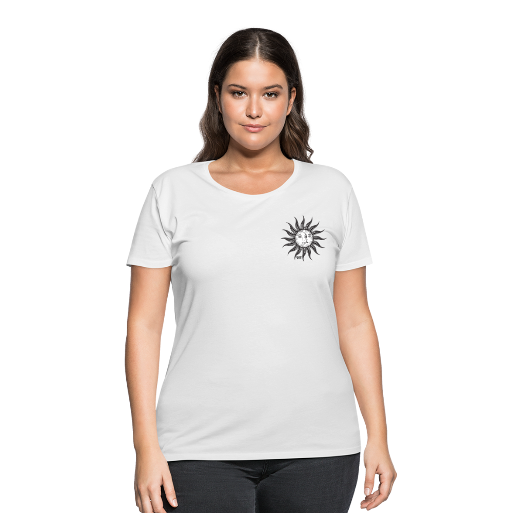 SUN&amp; MOON Women’s Curvy T-Shirt - white